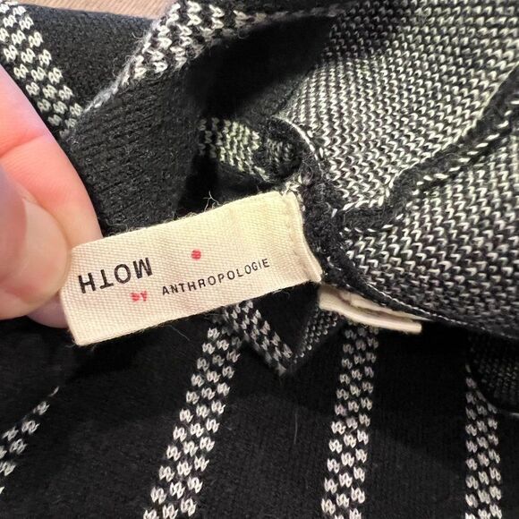 Anthropologie Black and Gray Striped Blouse - Picture 11 of 16